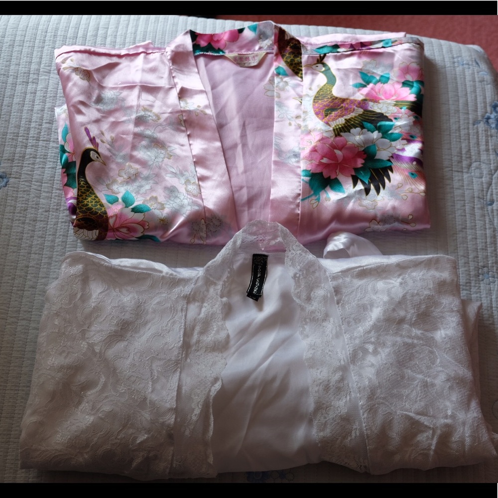 Floral and white robes
